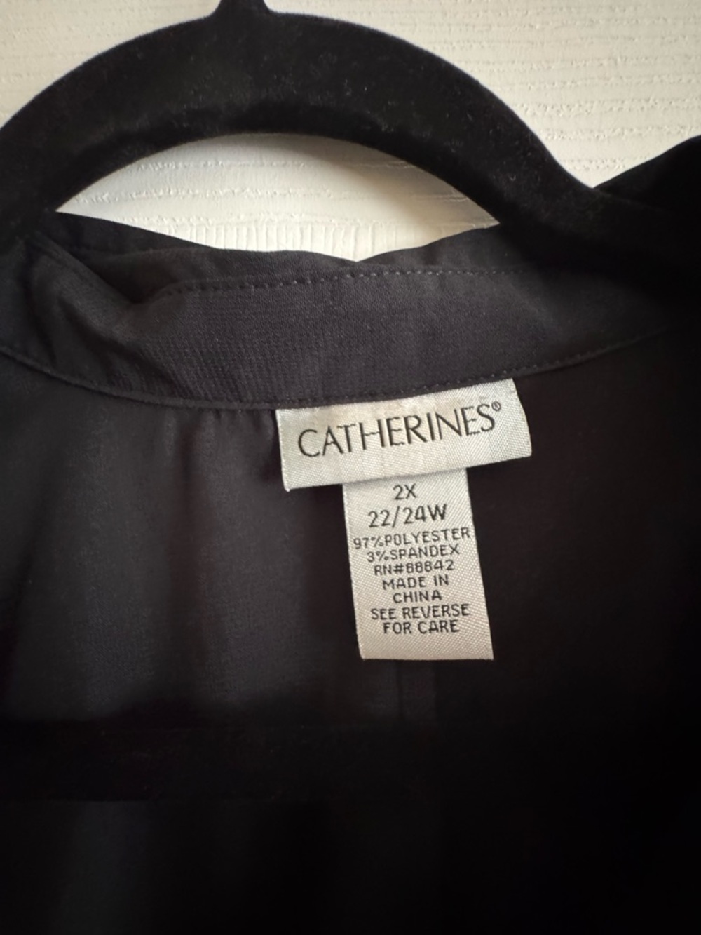 Catherines Black classic Women's Blouse